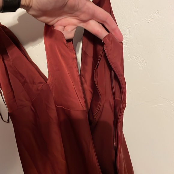 Mod Cloth burgundy slip dress - Picture 4 of 9